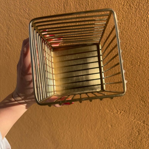 Decorative metal holder gold color, new