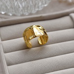Silver S925 gold-plated statement ring
