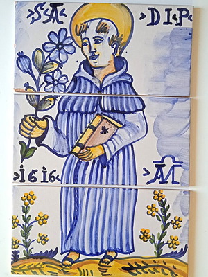 Vintage Spanish wall tiles set of 3, like new