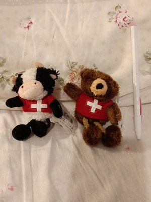 Swiss souvenirs μπρελόκ καινούργια, σετ 2 με ζωάκια