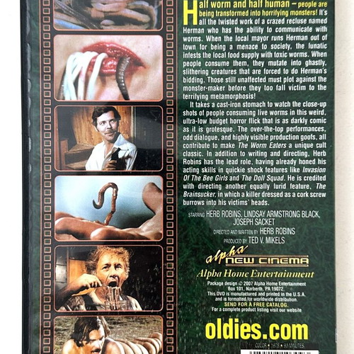 The Worm Eaters DVD like new, horror comedy, English without subtitles