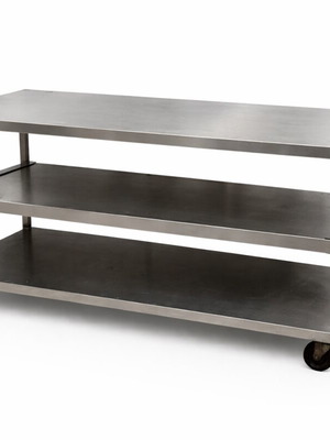 Πάγκος κουζίνας επαγγελματικός από ανοξείδωτο σαν καινούργιο