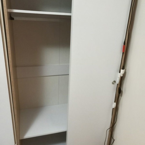 Wardrobe two-door with drawers like new, shelves, height 185 cm