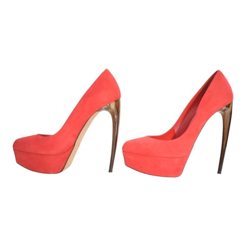 Alexander McQueen coral suede platform pumps EU 37 used