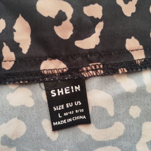 Shein asymmetric skirt, black and beige, size L