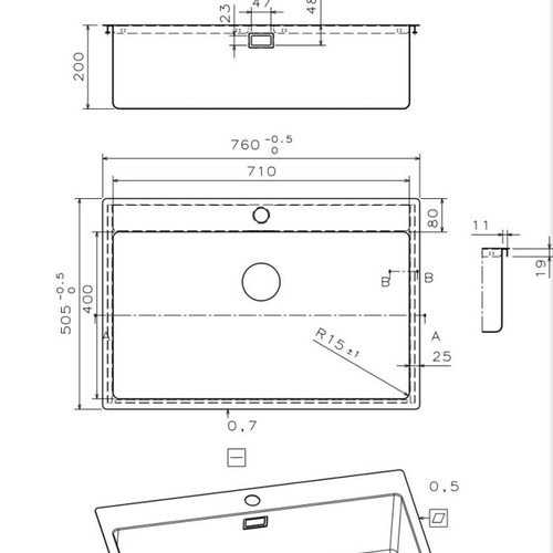 Stainless Steel Sink Fortinox new with all accessories