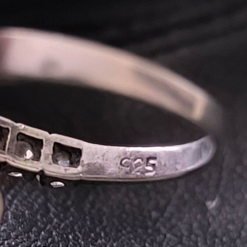 925 ring with zircon like new, size 54, gold color