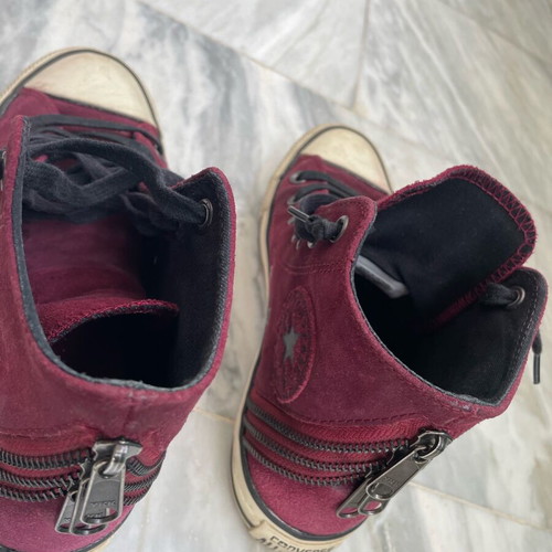 Converse Chuck Taylor All Star tri zip sneakers used, size 37.5, burgundy