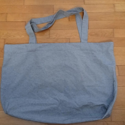 Zara eco shopper tote bag large gray, like new