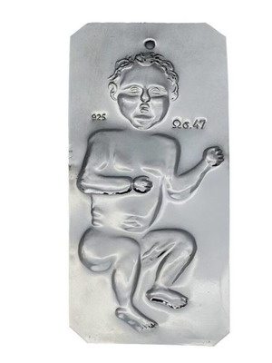 Silver Baby Tamo new with knitted white cord
