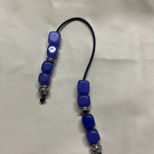 Worry beads from nephrite semi-precious stones new with silver ornaments