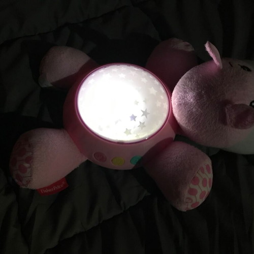 Fisher Price Sleep Toy Hippo Fabric Projector with Music like new
