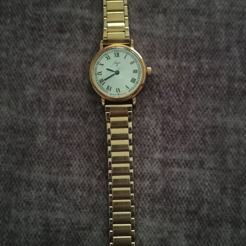 Luch mechanical watch used with gold-plated case, 70s-80s