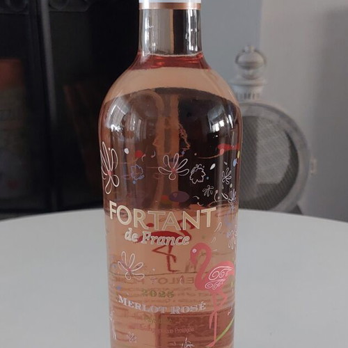 Fortant de France Merlot Rosé 2025 dry French wine 750ml