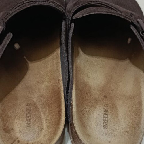 Zara Home brown leather clogs used, size 37