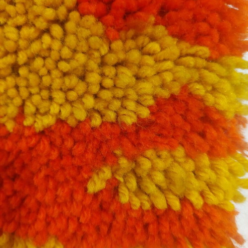 Vintage knitted wall art 1970 era, size 70 x 51.5, new
