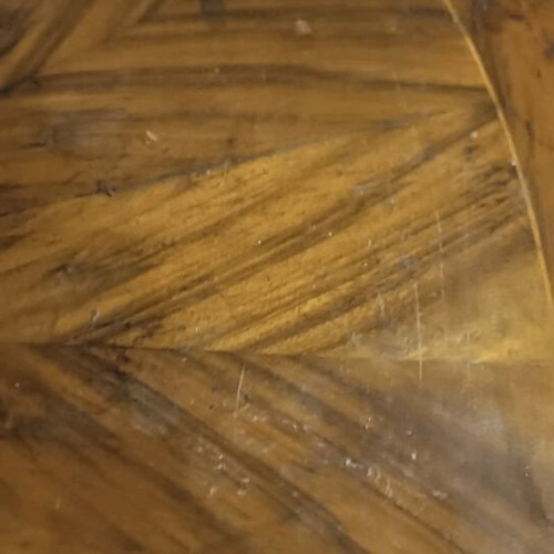 Antique folding table used that converts to round