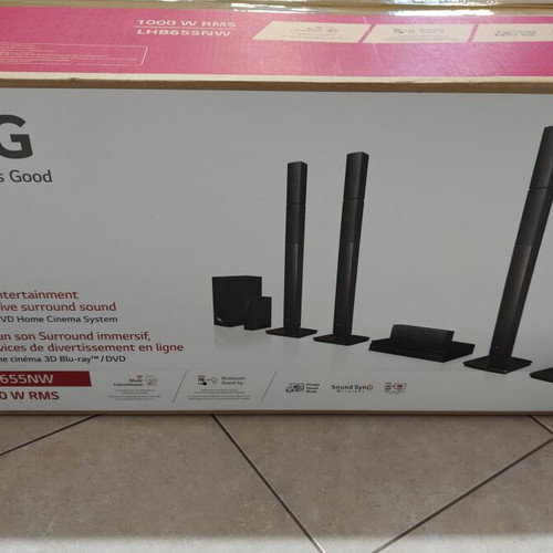 LG LHB655NW 5.1 Channel Home Cinema System with Wireless Rear Speakers