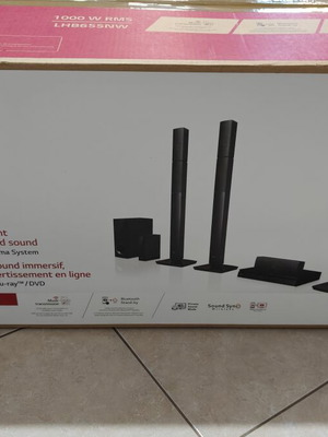 LG LHB655NW 5.1 Channel Home Cinema System with Wireless Rear Speakers