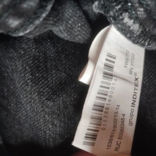 Zara denim skirt-shorts size 13-14 years black like new