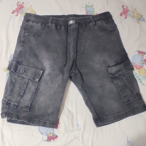 DSplay Jean Cargo Bermuda shorts, black anthracite