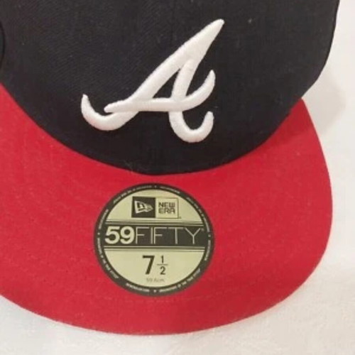 Atlanta Braves New Era 59 Fifty Fitted Hat like new, size 7 1/2