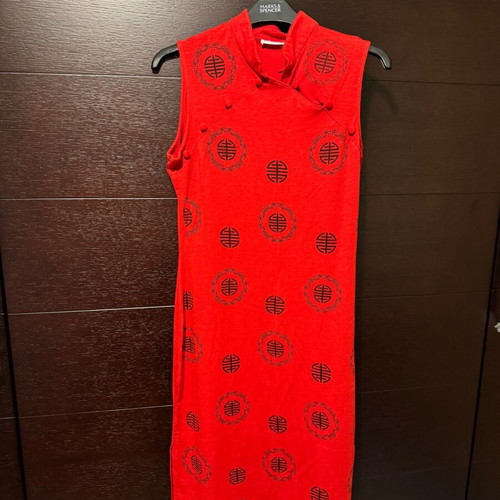 Vintage Chinese style dress FuteDress s/m like new, red