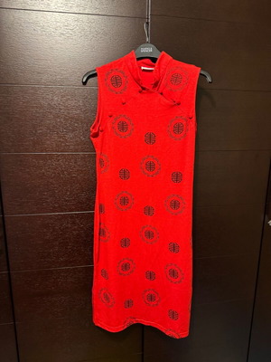 Vintage Chinese style dress FuteDress s/m like new, red