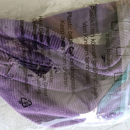McDonald's Grimace Purple Belt Bag New