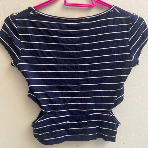 Navy short blouse like new, blue