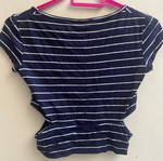 Navy short blouse like new, blue