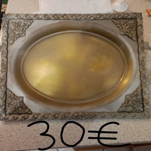 Serving tray used, handmade forged, 47 years old
