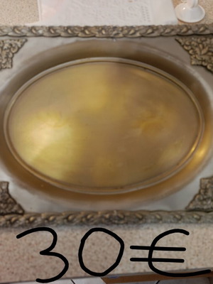 Serving tray used, handmade forged, 47 years old
