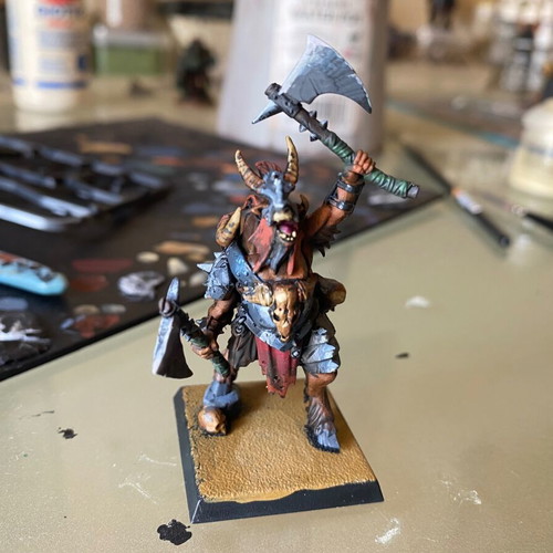 Warhammer Fantasy Beastmaster miniature, hand-painted