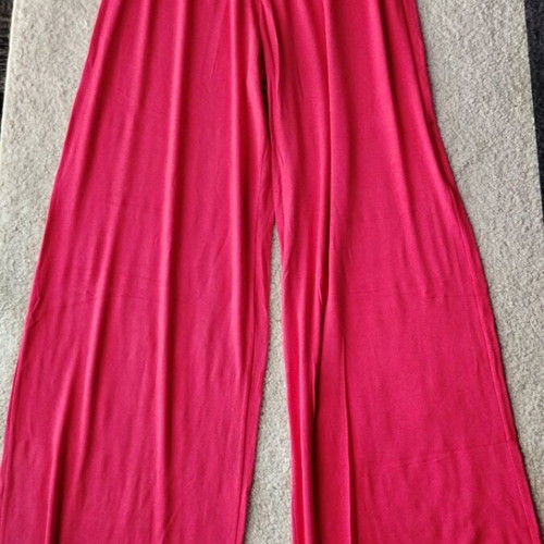 Women's coral summer cotton pants like new with elastic waist