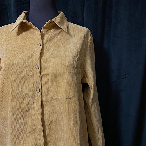 Women's long corduroy shirt new, beige