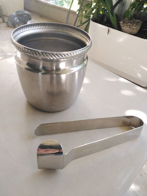 Alessi Mercurio παγοδοχείο και λαβίδα Iittala Aarne μεταχειρισμένα, vintage