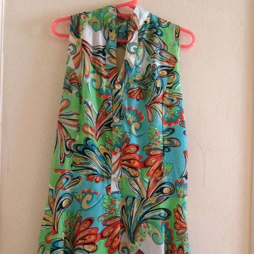 Floral backless dress used, multicolored
