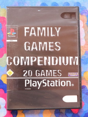 Family Games Compendium PS1 game, 20 games compilation