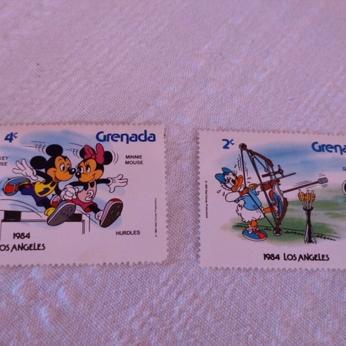 Disney Olympic Games 1984 stamps new, set of 2