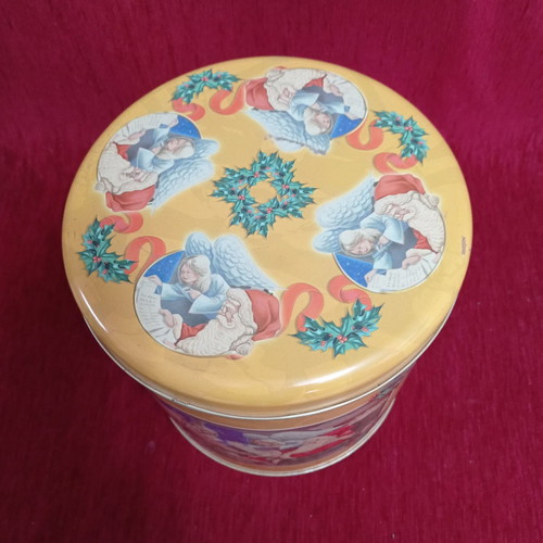 Large Christmas metal box used