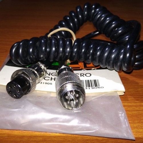 Spiral microphone extension 5pin Male to 5pin Female new