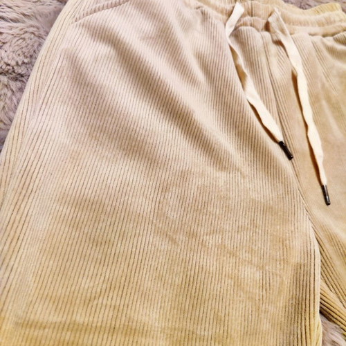 Corduroy women's pants new, beige, size L-XL