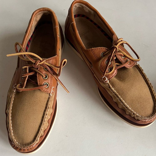 Polo Ralph Lauren Boat Shoes brown and yellow, like new, men EU43.5