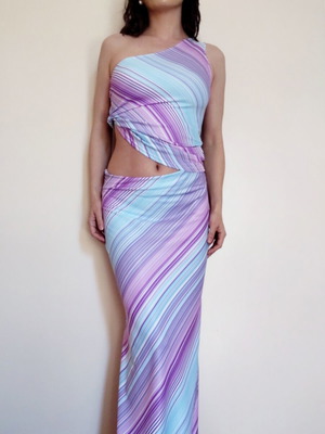 Σετ Mermaid style vintage 90s σαν καινούργιο, μπλε και μωβ