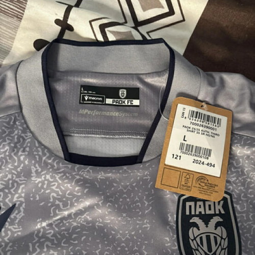 PAOK 24/25 third shirt authentic, new with 14 player autographs