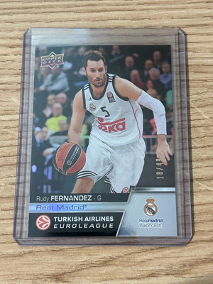 Αριθμημένη κάρτα Rudy Fernandez Real Madrid Euroleague 2015-16 Upper Deck 18/49