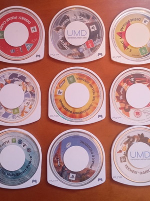 PSP games pack of 9, like new, without cases