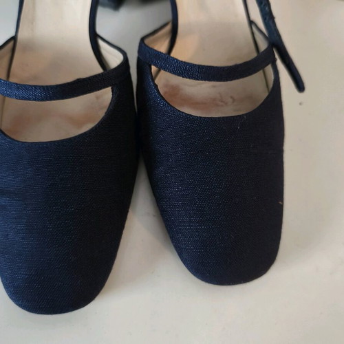 Mary Jane women's shoes Gorgio Armani used blue size 37.5
