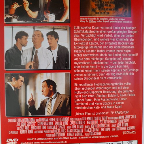 The Usual Suspects DVD used with English and German subtitles